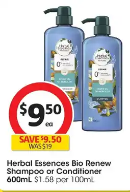 Coles Herbal Essences Bio Renew Shampoo or Conditioner offer