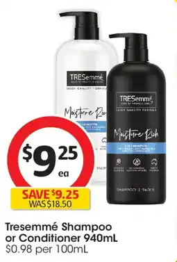Coles Tresemmé Shampoo or Conditioner offer