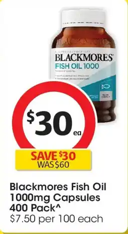 Coles Blackmores Fish Oil Capsules offer