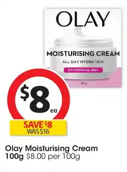 Coles Olay Moisturising Cream offer