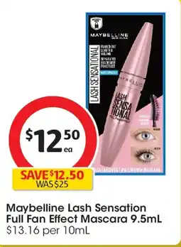 Coles Maybelline Lash Sensation Full Fan Effect Mascara offer