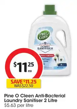 Coles Pine o cleen anti-bacterial laundry sanitiser offer