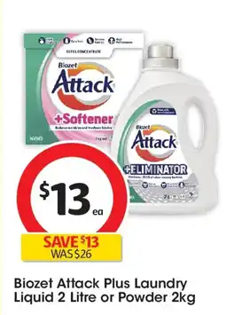 Coles Biozet Attack Plus Laundry Liquid offer