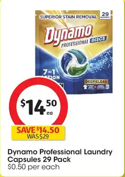 Coles Dynamo professional laundry capsules offer