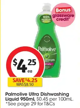 Coles Palmolive Ultra Dishwashing Liquid offer