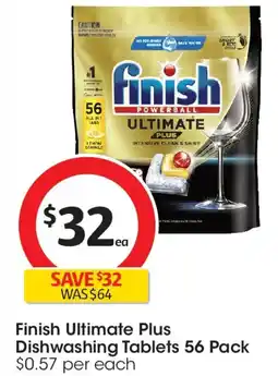 Coles Finish Ultimate Plus Dishwashing Tablets offer
