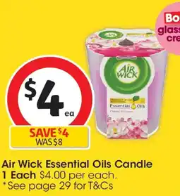 Coles Air Wick Essential Oils Candle offer
