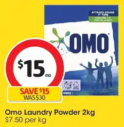 Coles Omo laundry powder offer
