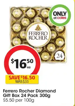 Coles Ferrero Rocher Diamond Gift Box offer