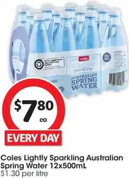 Coles Coles Lightly Sparkling Australian Spring Water offer