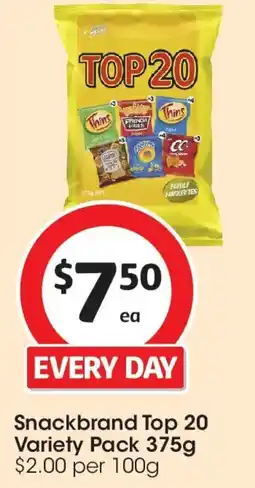 Coles Snackbrand Top 20 Variety Pack offer