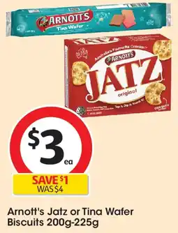 Coles Arnott's Jatz or Tina Wafer Biscuits offer