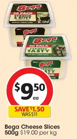 Coles Bega Cheese Slices offer