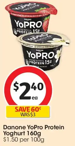 Coles Danone YoPro Protein Yoghurt offer