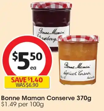 Coles Bonne Maman Conserve offer