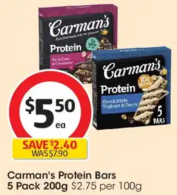 Coles Carman's Protein Bars offer