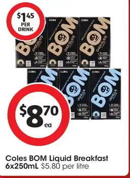 Coles Coles BOM Liquid Breakfast offer