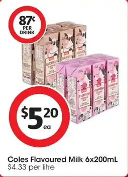 Coles Coles Flavoured Milk offer
