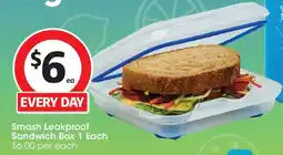 Coles Smash Leakproof Sandwich Box offer