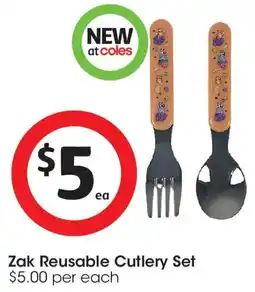 Coles Zak Reusable Cutlery Set offer