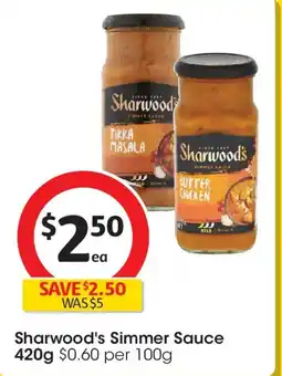 Coles Sharwood's Simmer Sauce offer
