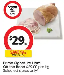 Coles Primo Signature Ham Off the Bone offer