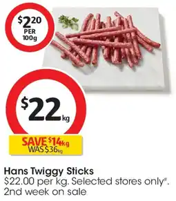Coles Hans Twiggy Sticks offer