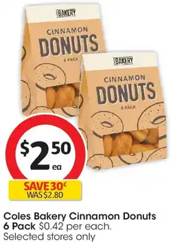 Coles Coles Bakery Cinnamon Donuts offer
