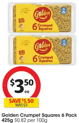 Coles Golden Crumpet Squares offer