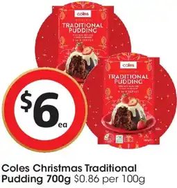 Coles Coles Christmas Traditional Pudding offer