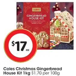 Coles Coles Christmas Gingerbread House Kit offer