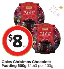 Coles Coles Christmas Chocolate Pudding offer