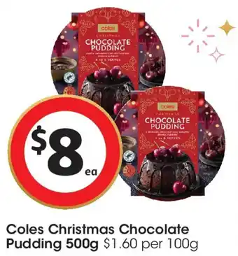 Coles Coles Christmas Chocolate Pudding offer