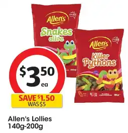 Coles Allen's Lollies offer