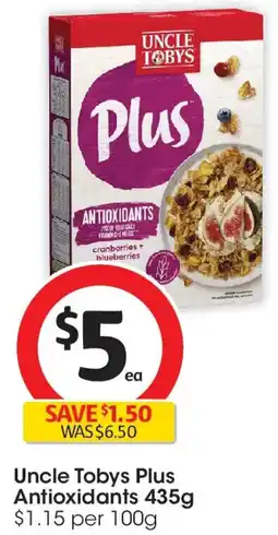 Coles Uncle Tobys Plus Antioxidants offer