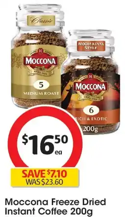 Coles Moccona Freeze Dried Instant Coffee offer