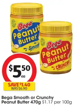 Coles Bega Smooth or Crunchy Peanut Butter offer