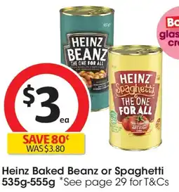Coles Heinz Baked Beanz or Spaghetti offer