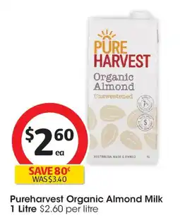 Coles Pureharvest Organic Almond Milk offer