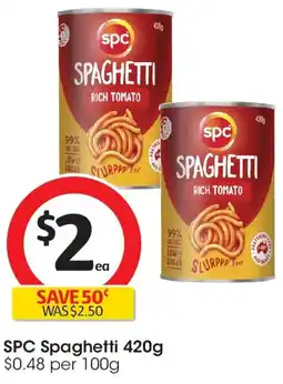 Coles SPC Spaghetti offer