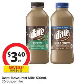 Coles Dare Flavoured Milk offer