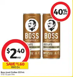 Coles Boss Iced Coffee offer