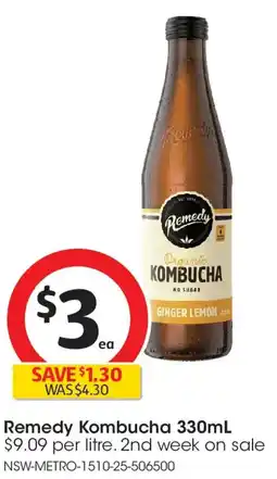 Coles Remedy Kombucha offer