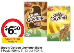 Coles Streets Golden Gaytime Sticks offer