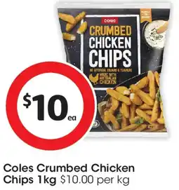 Coles Coles Crumbed Chicken Chips offer