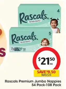 Coles Rascals Premium Jumbo Nappies offer