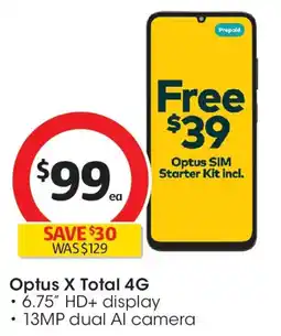 Coles Optus X Total 4G offer