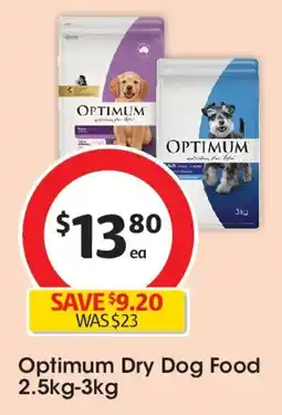 Coles Optimum dry dog food offer