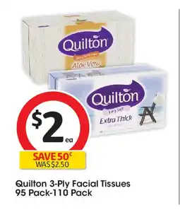 Coles Quilton 3-ply facial tissues offer