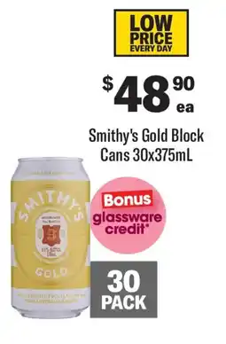 Coles Smithy's gold block cans offer